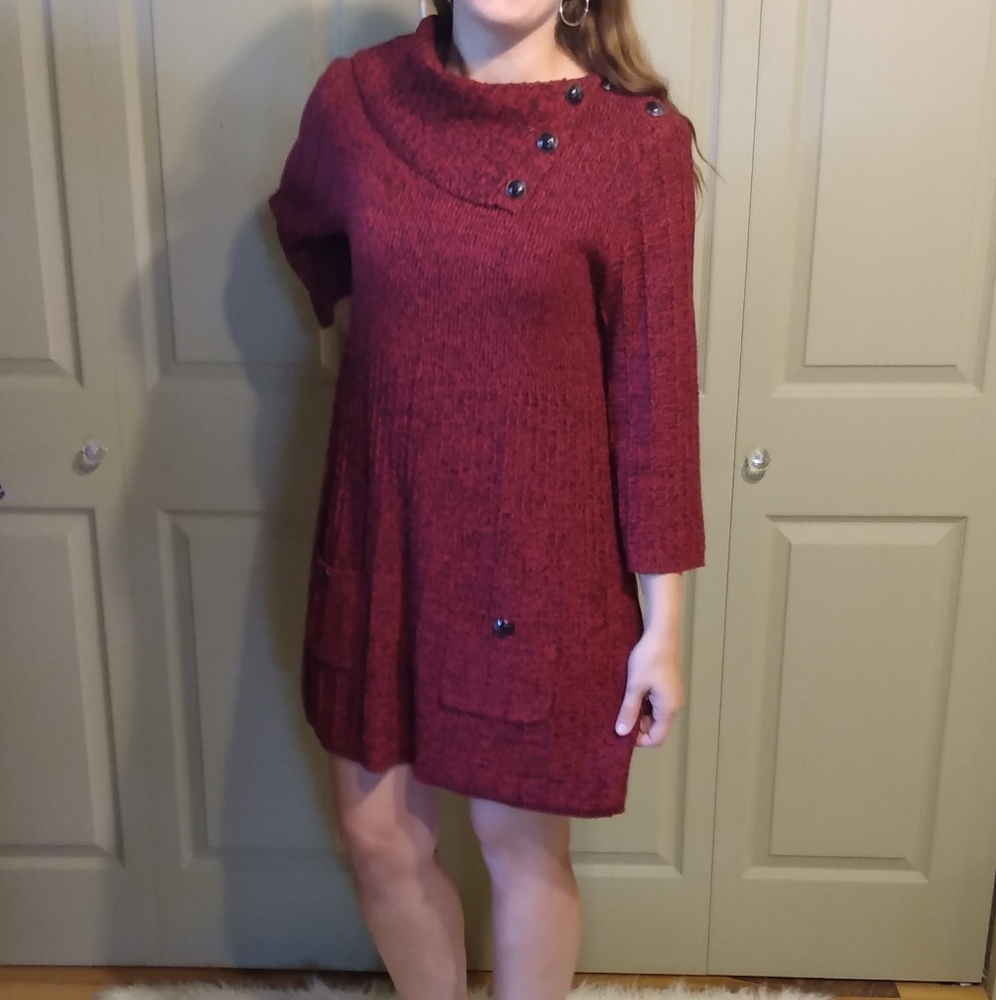 🌻Style&Co Button Collar 3/4 Sleeve Sweater